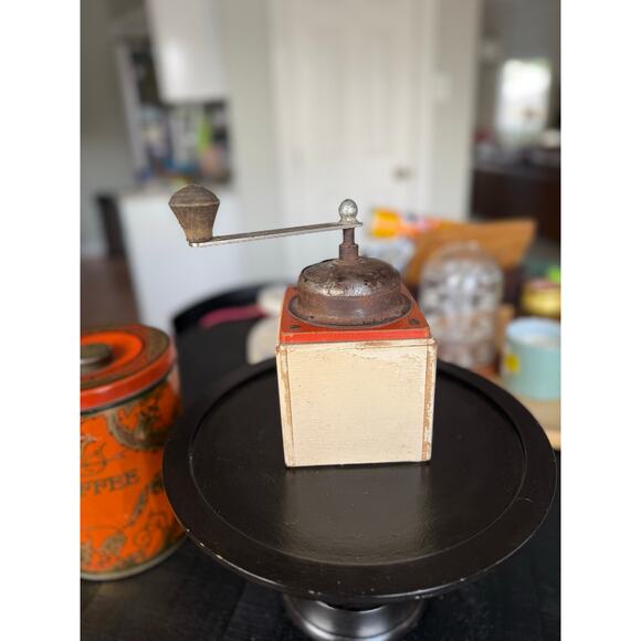 Vintage Wood & Metal Manual Coffee Grinder - Picture 4 of 4